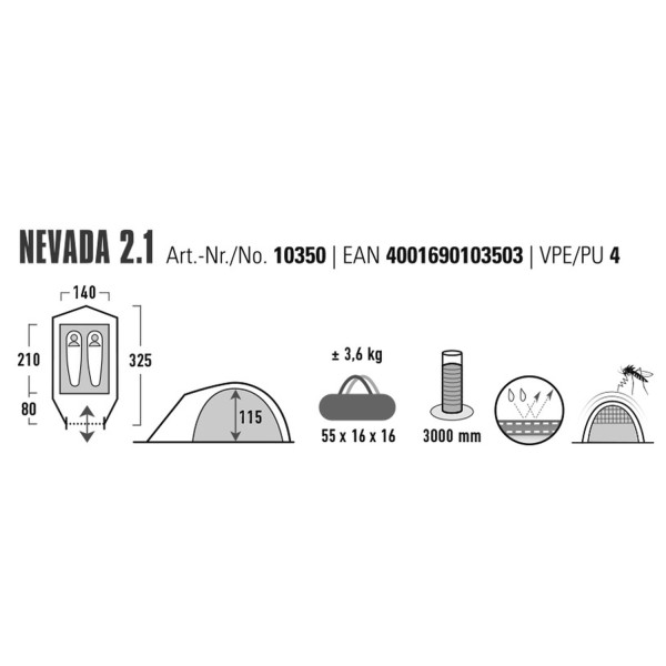Nevada 2.1 Trekkingzelt