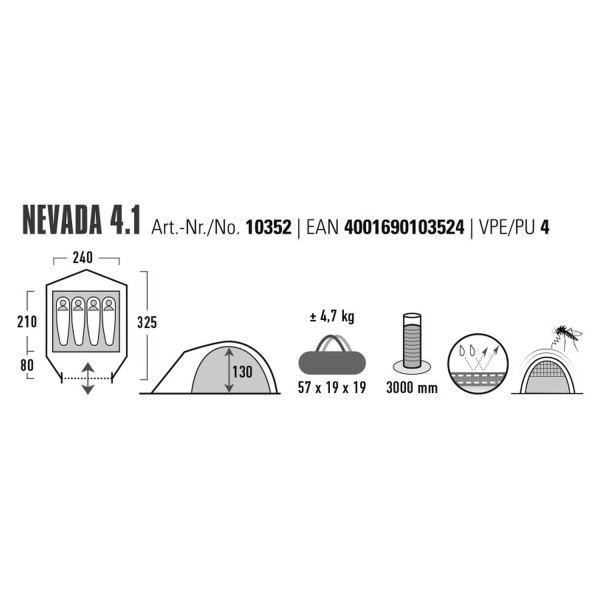 Nevada 4.1 Trekkingzelt