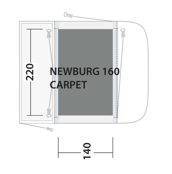 Cozy Carpet Newburg 160 / Waystone 160 Zeltteppich