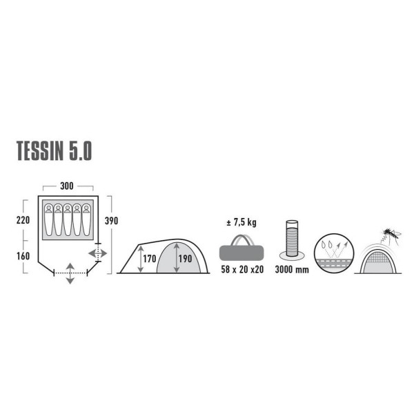 Tessin 5.0 Campingzelt