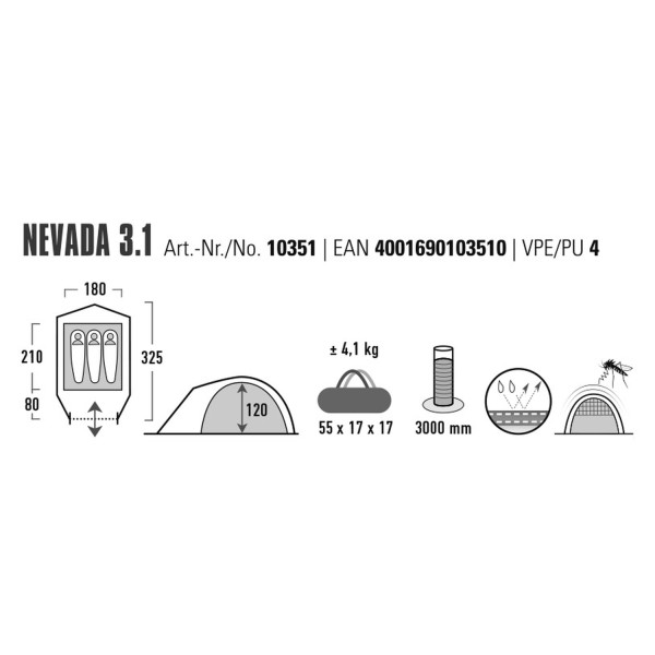 Nevada 3.1 Trekkingzelt