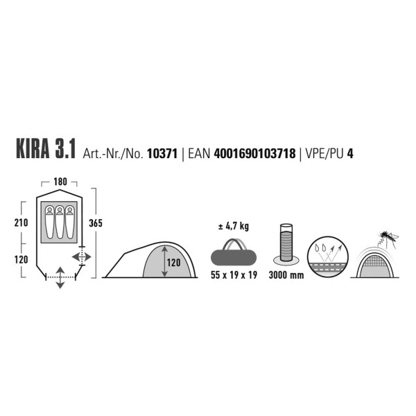 Kira 3.1 Trekkingzelt